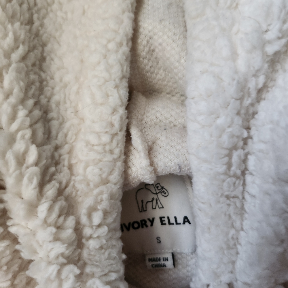 Ivory Ella Cream Sherpa Jacket